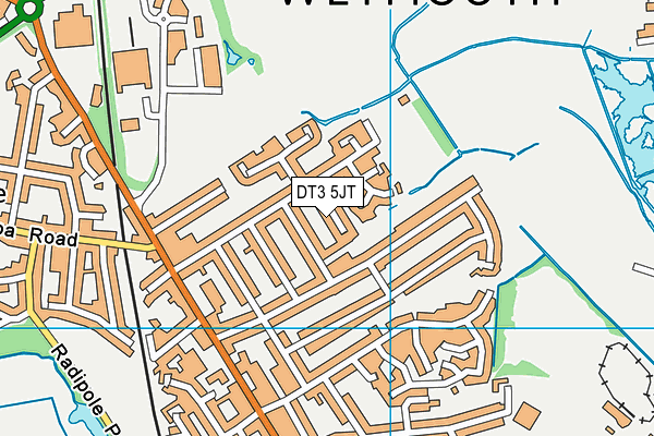 DT3 5JT map - OS VectorMap District (Ordnance Survey)