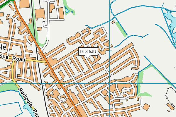 DT3 5JU map - OS VectorMap District (Ordnance Survey)