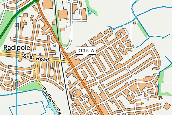DT3 5JW map - OS VectorMap District (Ordnance Survey)