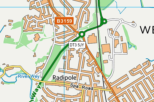 DT3 5JY map - OS VectorMap District (Ordnance Survey)