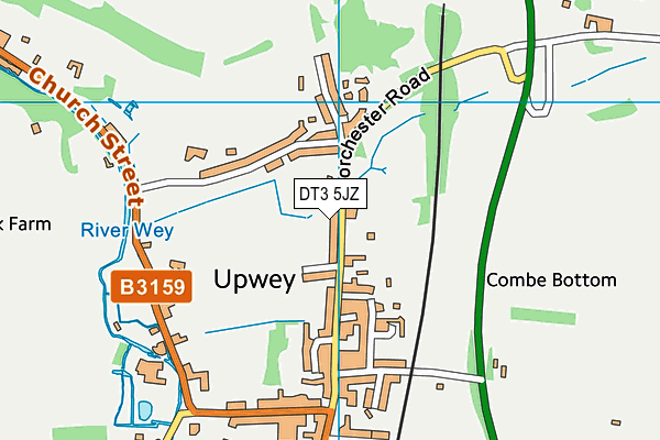 DT3 5JZ map - OS VectorMap District (Ordnance Survey)