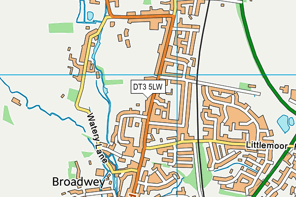 DT3 5LW map - OS VectorMap District (Ordnance Survey)