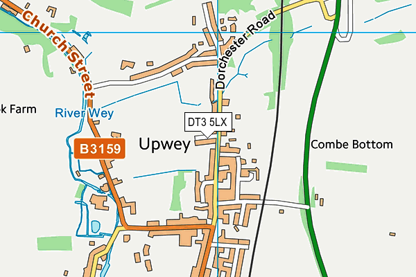 DT3 5LX map - OS VectorMap District (Ordnance Survey)