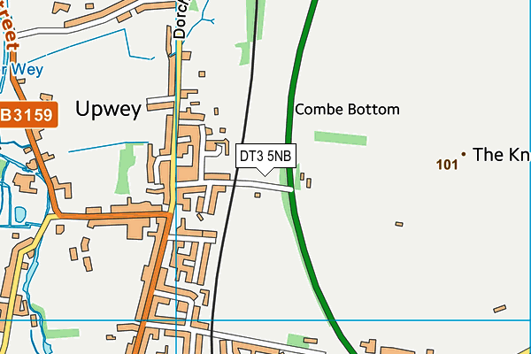 DT3 5NB map - OS VectorMap District (Ordnance Survey)