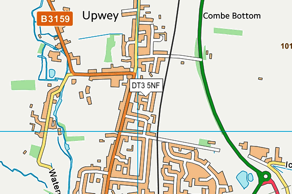 DT3 5NF map - OS VectorMap District (Ordnance Survey)