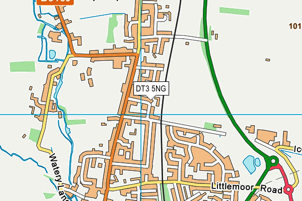 DT3 5NG map - OS VectorMap District (Ordnance Survey)