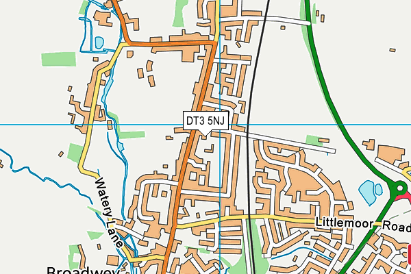 DT3 5NJ map - OS VectorMap District (Ordnance Survey)