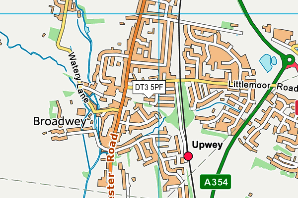 DT3 5PF map - OS VectorMap District (Ordnance Survey)