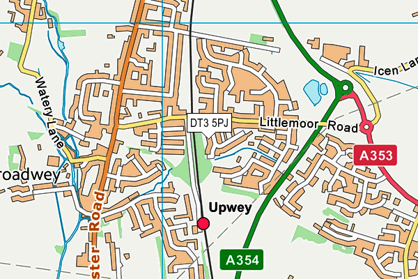 DT3 5PJ map - OS VectorMap District (Ordnance Survey)