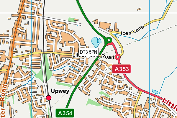 DT3 5PN map - OS VectorMap District (Ordnance Survey)