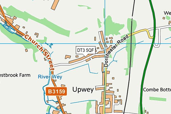 DT3 5QF map - OS VectorMap District (Ordnance Survey)