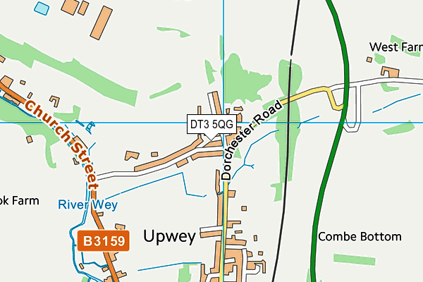 DT3 5QG map - OS VectorMap District (Ordnance Survey)