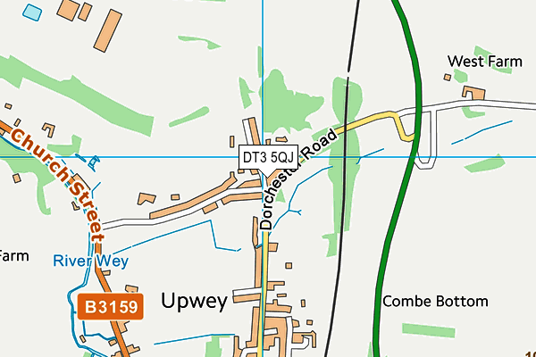 DT3 5QJ map - OS VectorMap District (Ordnance Survey)