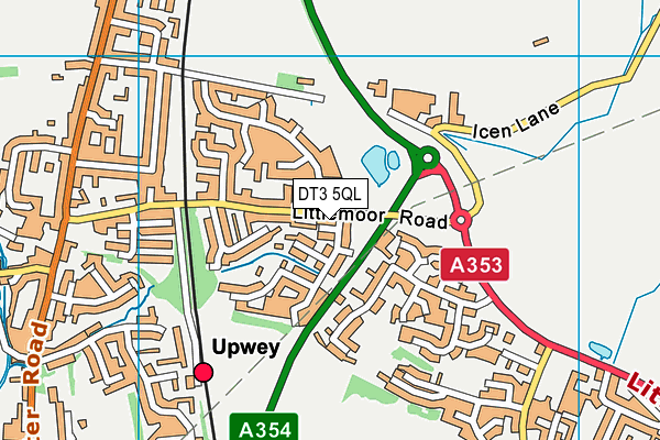 DT3 5QL map - OS VectorMap District (Ordnance Survey)