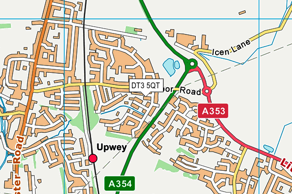 DT3 5QT map - OS VectorMap District (Ordnance Survey)