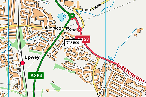 DT3 5QU map - OS VectorMap District (Ordnance Survey)