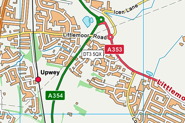 DT3 5QX map - OS VectorMap District (Ordnance Survey)