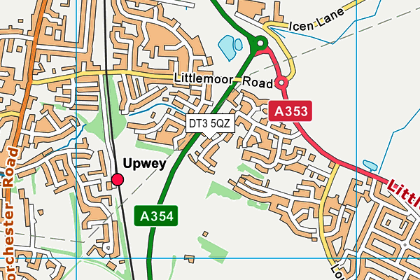 DT3 5QZ map - OS VectorMap District (Ordnance Survey)