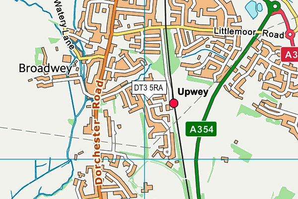 DT3 5RA map - OS VectorMap District (Ordnance Survey)