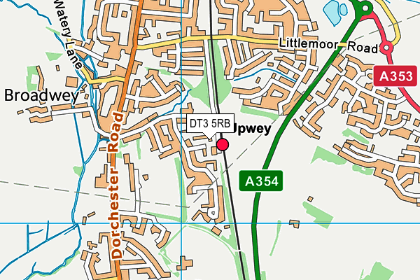 DT3 5RB map - OS VectorMap District (Ordnance Survey)