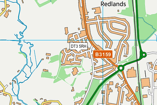 DT3 5RH map - OS VectorMap District (Ordnance Survey)