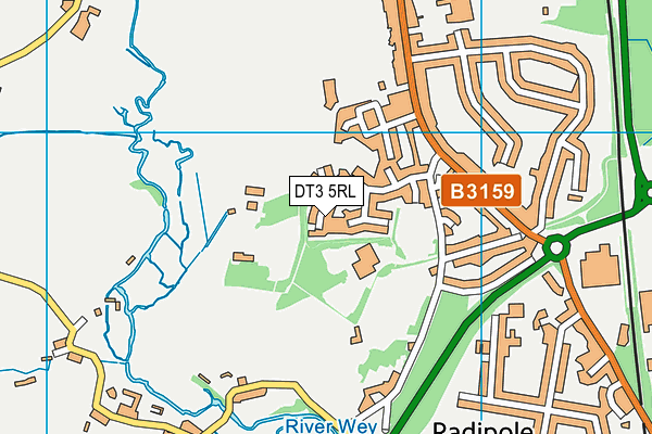 DT3 5RL map - OS VectorMap District (Ordnance Survey)