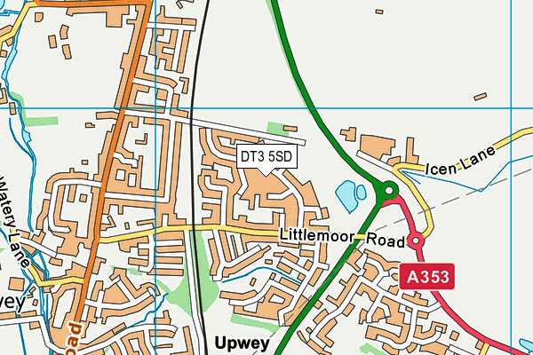 DT3 5SD map - OS VectorMap District (Ordnance Survey)