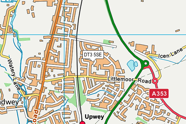 DT3 5SE map - OS VectorMap District (Ordnance Survey)