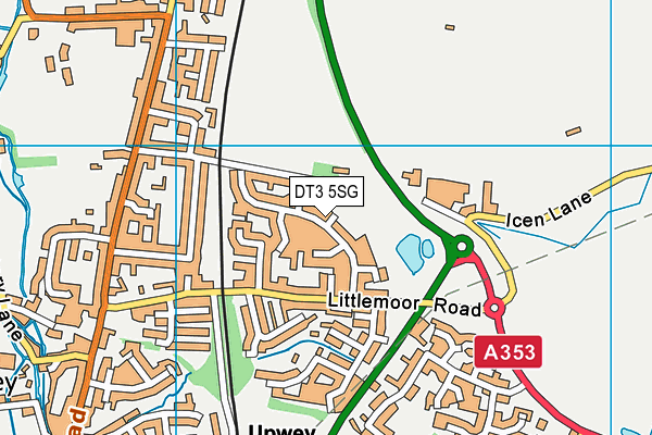 DT3 5SG map - OS VectorMap District (Ordnance Survey)