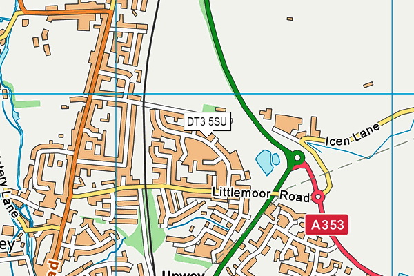 DT3 5SU map - OS VectorMap District (Ordnance Survey)