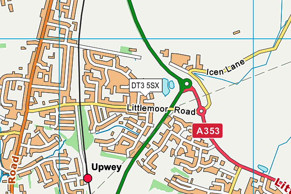 DT3 5SX map - OS VectorMap District (Ordnance Survey)