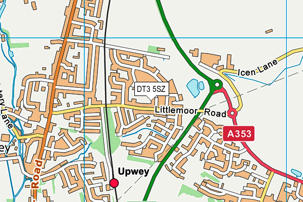 DT3 5SZ map - OS VectorMap District (Ordnance Survey)