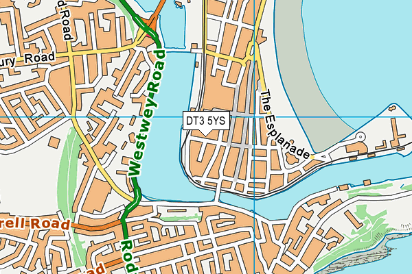 DT3 5YS map - OS VectorMap District (Ordnance Survey)