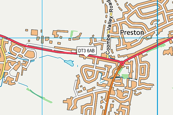 DT3 6AB map - OS VectorMap District (Ordnance Survey)