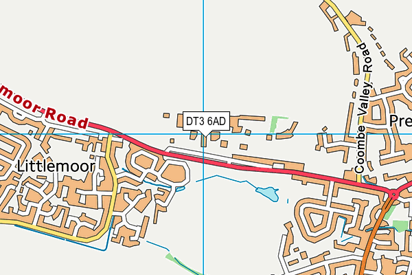 DT3 6AD map - OS VectorMap District (Ordnance Survey)