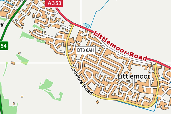 DT3 6AH map - OS VectorMap District (Ordnance Survey)