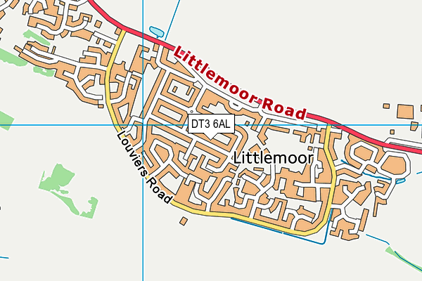 DT3 6AL map - OS VectorMap District (Ordnance Survey)