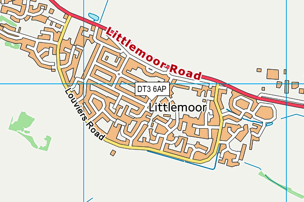 DT3 6AP map - OS VectorMap District (Ordnance Survey)