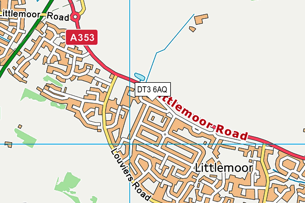 DT3 6AQ map - OS VectorMap District (Ordnance Survey)