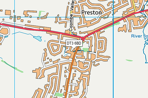 DT3 6BD map - OS VectorMap District (Ordnance Survey)