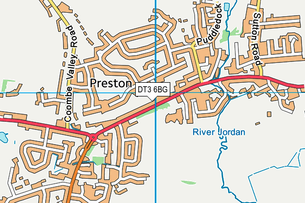 DT3 6BG map - OS VectorMap District (Ordnance Survey)