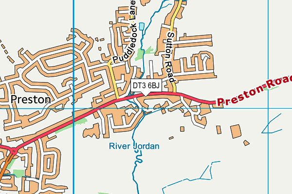 DT3 6BJ map - OS VectorMap District (Ordnance Survey)