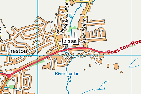 DT3 6BN map - OS VectorMap District (Ordnance Survey)