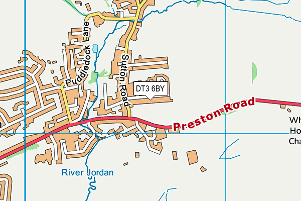 DT3 6BY map - OS VectorMap District (Ordnance Survey)