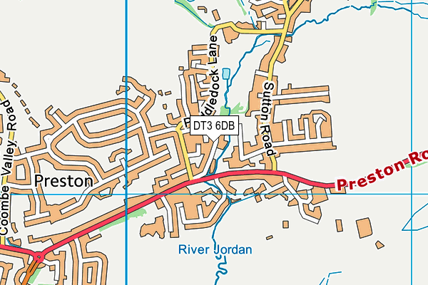 DT3 6DB map - OS VectorMap District (Ordnance Survey)