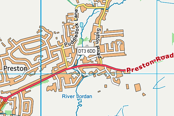 DT3 6DD map - OS VectorMap District (Ordnance Survey)