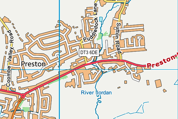DT3 6DE map - OS VectorMap District (Ordnance Survey)