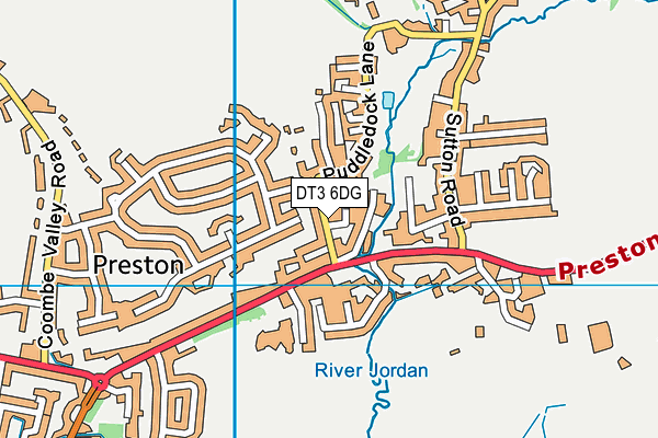 DT3 6DG map - OS VectorMap District (Ordnance Survey)