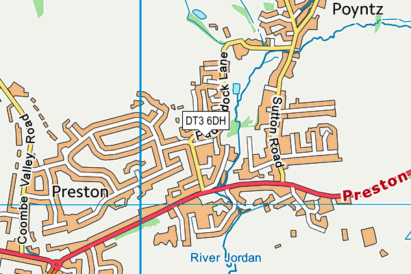 DT3 6DH map - OS VectorMap District (Ordnance Survey)