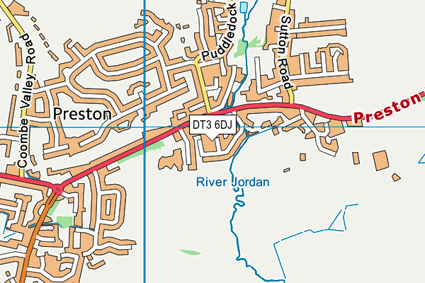 DT3 6DJ map - OS VectorMap District (Ordnance Survey)